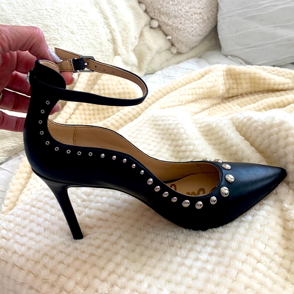 Sam Edelman Helen Black Leather Pumps